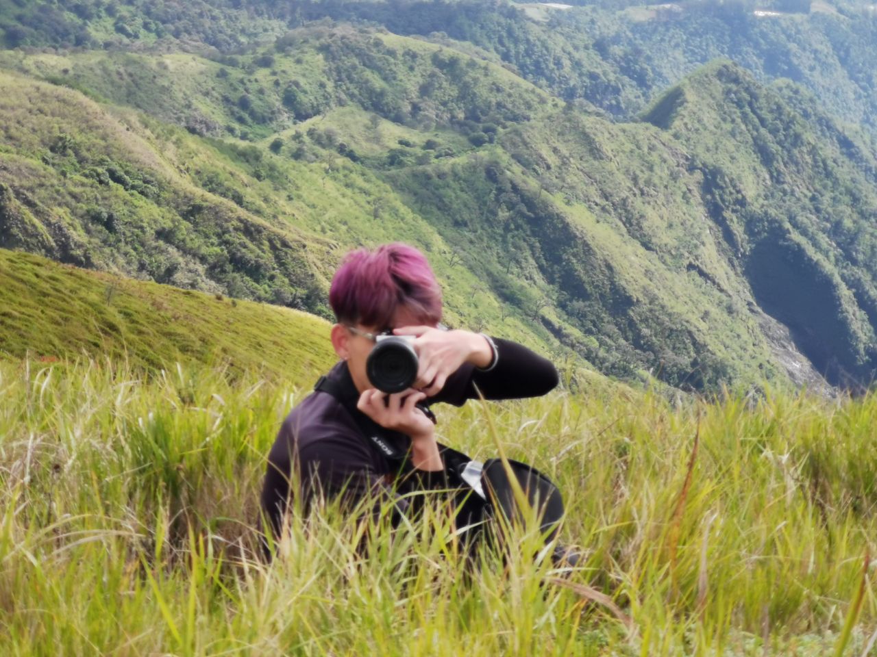 Admiring the view of Mt. Merbabu